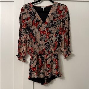 Floral V-Neck Romper